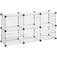 Organizador de Plástico Modular con 9 Compartimentos para Zapatos