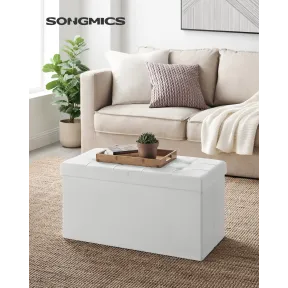 Banco de Almacenaje Plegable con Asiento Acolchado 89L
