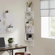 Estantería de Pared Esquinera para Plantas y Decoración VASAGLE