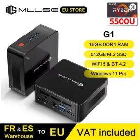 Mini PC MLLSE G1 con Ryzen5, 16GB, 512GB SSD, Win11 Pro