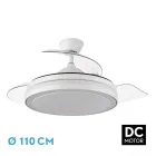 Ventilador Blanco ESPARTA DC 72W con Remoto y Temporizador