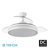 Ventilador Blanco ESPARTA DC 72W con Remoto y Temporizador