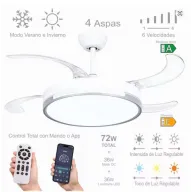Ventilador de techo LED 36W con mando a distancia desde España