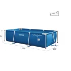 Piscina desmontable rectangular azul Intex Metal Frame 3m