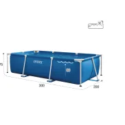 Piscina desmontable rectangular azul Intex Metal Frame 3m