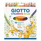 Lápices gruesos Giotto Stilnovo, 18 colores triangulares.