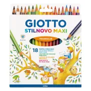 Lápices gruesos Giotto Stilnovo, 18 colores triangulares.