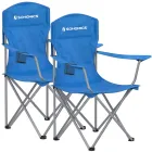 Sillas de Camping Plegables, Juego de 2 con Respaldo Alto