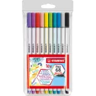 Rotulador premium STABILO 10x con punta de pincel