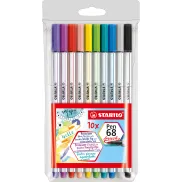 Rotulador premium STABILO 10x con punta de pincel