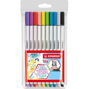 Rotulador premium STABILO 10x con punta de pincel