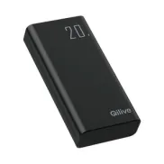Batería externa negra QILIVE 20W, 20.000 mAh, carga rápida