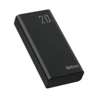 Batería externa negra QILIVE 20W, 20.000 mAh, carga rápida