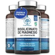 Cápsulas de Magnesio 1500 mg con Vitamina B6, veganas
