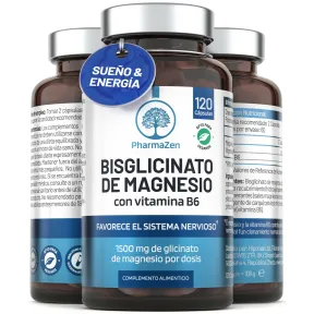 Cápsulas de Magnesio 1500 mg con Vitamina B6, veganas