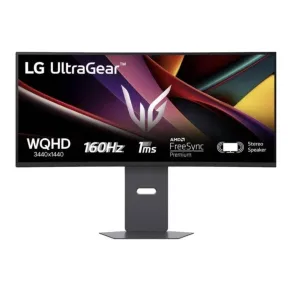 Monitor curvo LG UltraGear 34" 21:9 WQHD 160Hz regulable.
