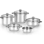 Batería Monix Optima de Acero Inoxidable 5 Piezas