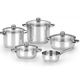 Batería Monix Optima de Acero Inoxidable 5 Piezas