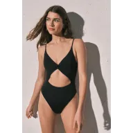 Cut Out Negro Trikini Liso [Recogida Gratis en Tienda]