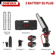 Motosierra eléctrica con 2 baterías incluidas