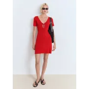 Vestido escote en lazo - disponible en rojo o negro