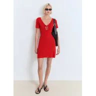 Vestido escote en lazo - disponible en rojo o negro