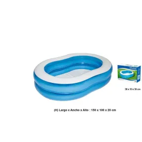 Piscina rectangular inflable para familia y niños, 3 tamaños