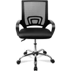 Silla giratoria de oficina con respaldo de malla y soporte lumbar