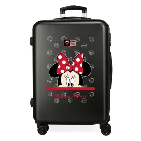Maleta Mediana Disney My Pretty Bow Rígida Negra 70L