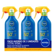 Pack Ahorro 3 Spray Solar NIVEA SUN FP50+ Hidrata 810ml