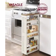 Carrito Delgado de Almacenaje VASAGLE de 4 Niveles