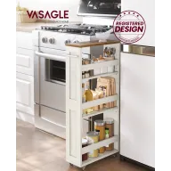 Carrito Delgado de Almacenaje VASAGLE de 4 Niveles