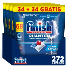 Pastillas de lavavajillas Finish Quantum Powerball 272
