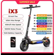Patinete eléctrico para adultos iScooter iX3, 1000W máxima potencia