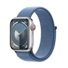 Apple Watch S9 45mm Plata con correa azul Loop deportiva
