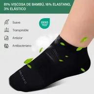 Calcetines de BAMBÚ Tobilleros - Amplia Variedad de Tallas