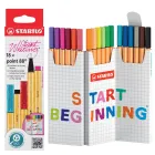 Rotuladores point 88 STABILO en estuche zig-zag de 18 colores