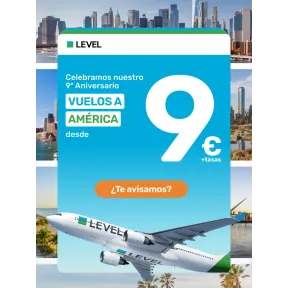 Vuelos a América desde Barcelona por solo 9€ + tasas