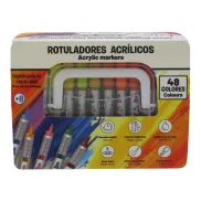 Pack de 48 rotuladores acrílicos multicolor El Corte Inglés