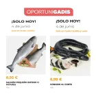 Congrio a 6,99€/Kg y Salmón a 8,90€/Kg en Gadis