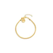 Pulsera Lisse S de Acero con Baño de Oro 18 Kt - SINGULARU