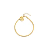 Pulsera Lisse S de Acero con Baño de Oro 18 Kt - SINGULARU