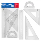 Pack Escolar Dohe: Reglas, Escuadra y Transportador 30 cm