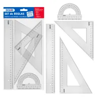 Pack Escolar Dohe: Reglas, Escuadra y Transportador 30 cm