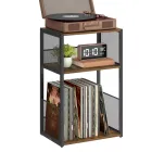 Gabinete para Tocadiscos y Vinilos - Soporte de 3 Niveles