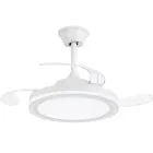 Ventilador de techo Blanco Ø50 cm, 3 Palas Retráctiles, LED 45W