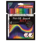 STABILO Pen 68 Premium 18 Rotuladores Punta Pincel ARTY