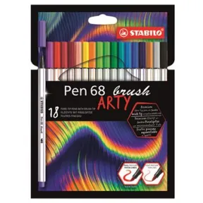 STABILO Pen 68 Premium 18 Rotuladores Punta Pincel ARTY