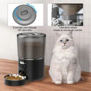 Alimentador 4L Automático para Mascotas con Temporizador