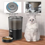 Alimentador 4L Automático para Mascotas con Temporizador